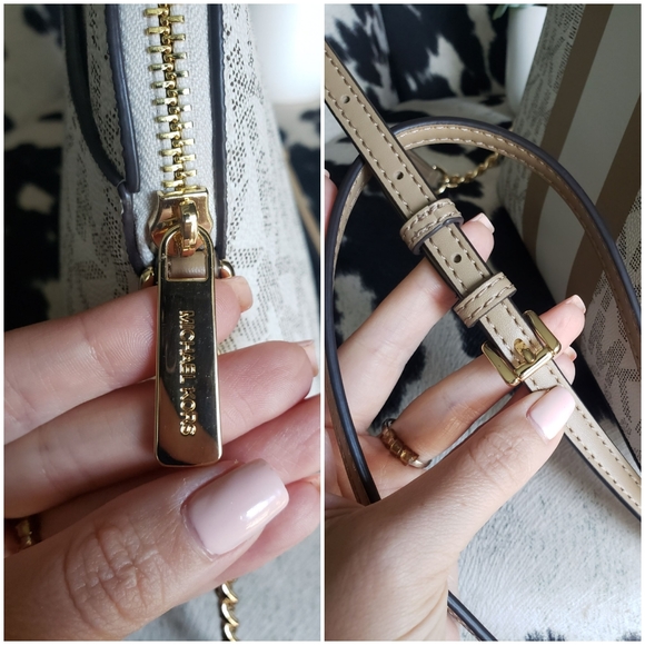 *SOLD* Authentic Michael Kors Cindy Stripe Dome Crossbody - Picture 12 of 15